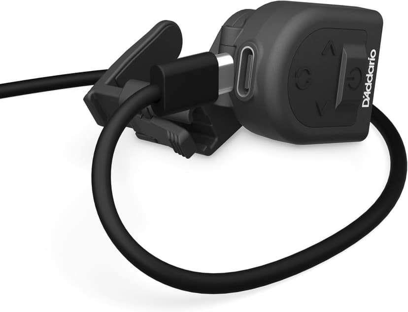 D'Addario Guitar Tuner - Micro Headstock Rechargeable Tuner - Tuner for Acoustic Guitar, Electric Guitar, Bass Guitar - Universal Clip On - 1pk