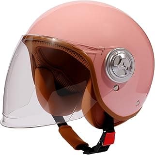 Retro Kids DOT Approved 3/4 Motorcycle Helmet with Visor,3-15 Ages Lightweight Toddler Boys Girls Open Face ATV Half Helmet for Electric Scooter Moped Dirt-Bike Go-Kart Bicycle