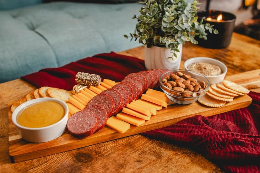 Dan the Sausageman Yukon Gift Basket - Gourmet Smoked Beef Summer Sausages, Cheese & Snacks for Easy Gifting | Perfect for Father's Day, Holidays & Any Occasion, 10-Item