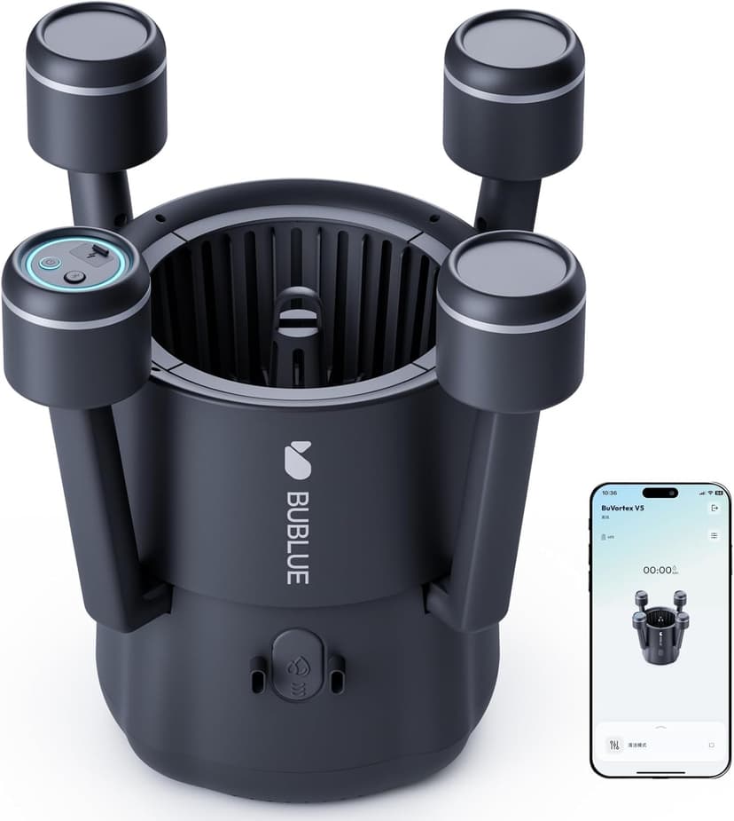 (2026 Upgrade) BUBLUE BuVortex V5 Pool Skimmer Robot,Pool Surface Skimmer Robot with App Control,5L Filter,Dual Cleaning Modes,AI Navigation,Ideal for In-Ground & Above-Ground Pools,Dark Gray