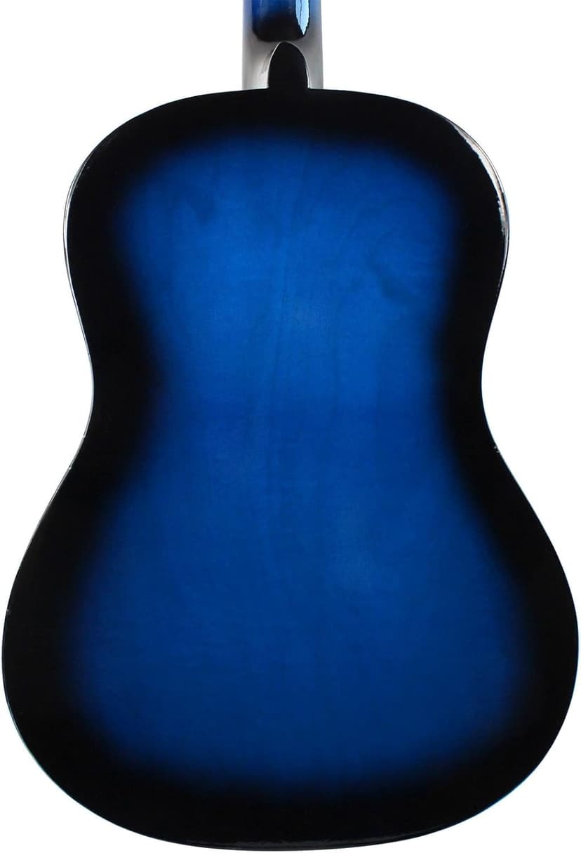 YMC 38" Blue Beginner Acoustic Guitar Starter Package Student Guitar with Gig Bag,Strap, 3 thickness 9 Picks,2 Pickguards,Pick Holder, Extra Strings, Electronic Tuner -Blue