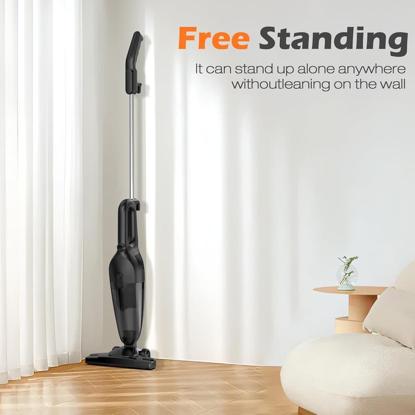 Zefiro 600W 28kpa Small Corded Stick Vacuum,16Ft Corded Handheld Vacuum Cleaners for Home, Hard Floor, Carpet, Pet Hair,Dorm,RV