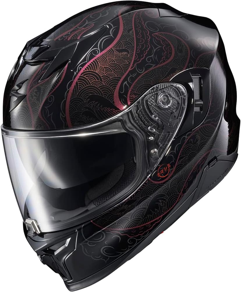 ScorpionEXO T520 Full Face Touring Motorcycle Helmet with Bluetooth Ready Speaker Pockets DOT ECE Approved Nama-Shimi (Black/Chameleon - Medium)