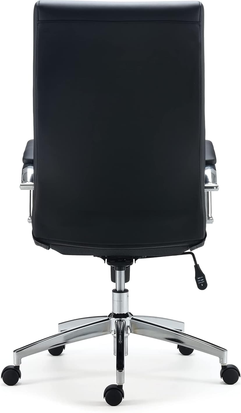 STAPLES Bentura Ergonomic Manager & Executive Office Chair, High Back Swivel, Adjustable Height, Bonded Leather, Black