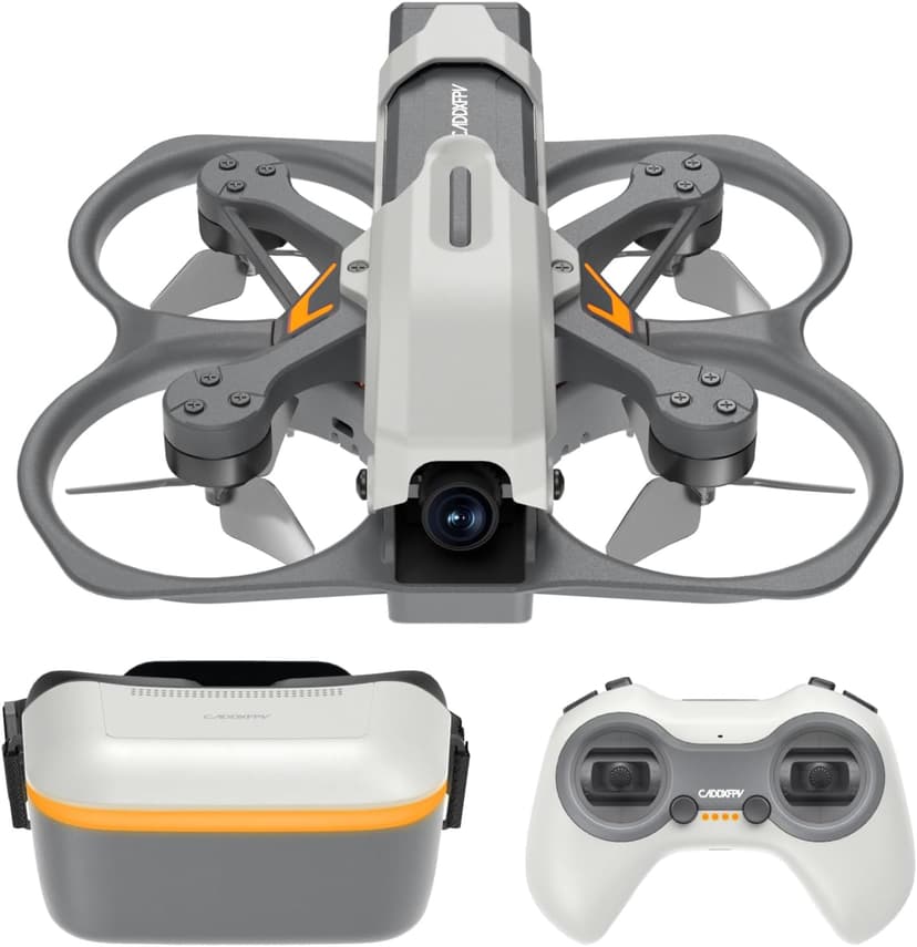 CADDXFPV Protos FPV Drone RTF Kit, Built-in Walksnail 6g VTX, 1080p/60fps HD Digital Video Transmission, 4.5" FPV Goggles Screen, 3-in-1 Charging Hub for 3 Batteries, Supports 3 Flight Modes, Perfect FPV Gift for Beginners & Freestyle Racing
