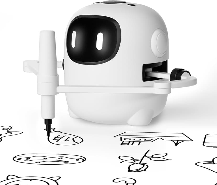 RIVGOT Drawing Robot for Kids with 150 Cards, Voice Interactive Educational Drawing Machine, Montessori Painting Learning Toys for 3 4 5 6 7 8 Year Old Boys Girls Birthday Party B0DPC68W8D