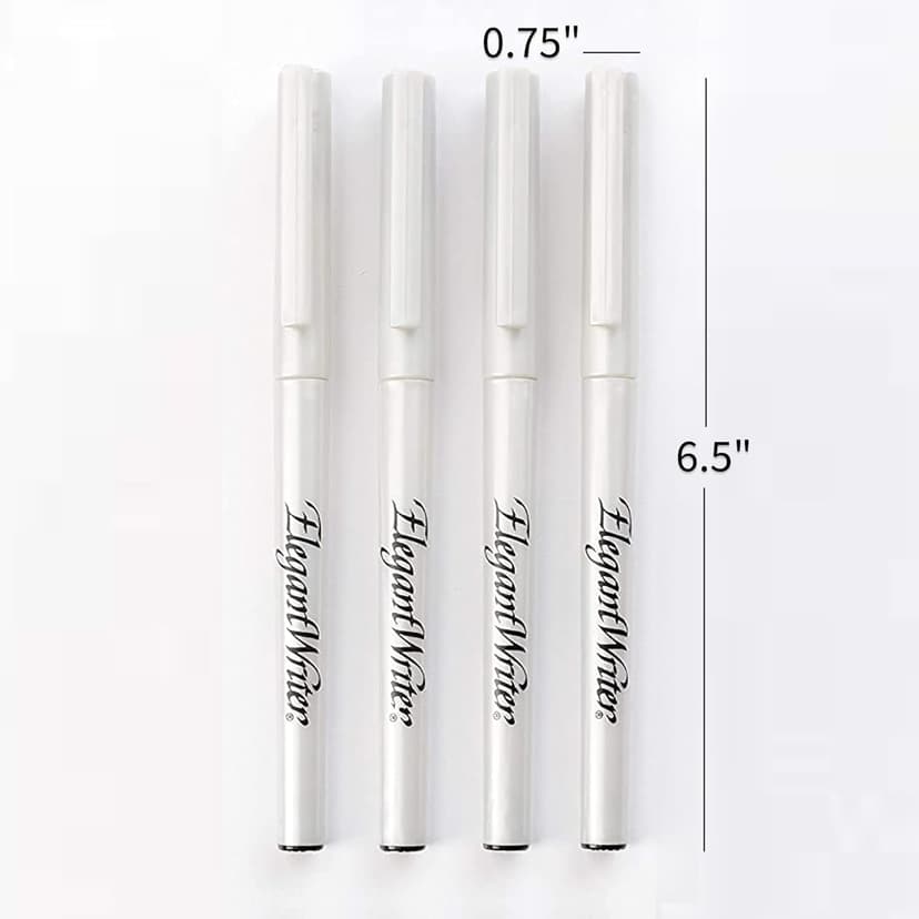 Speedball Elegant Writer Acid-Free Non-Toxic Water Based Calligraphy Marker, Chisel Tip, Assorted Size, Black, Set of 4