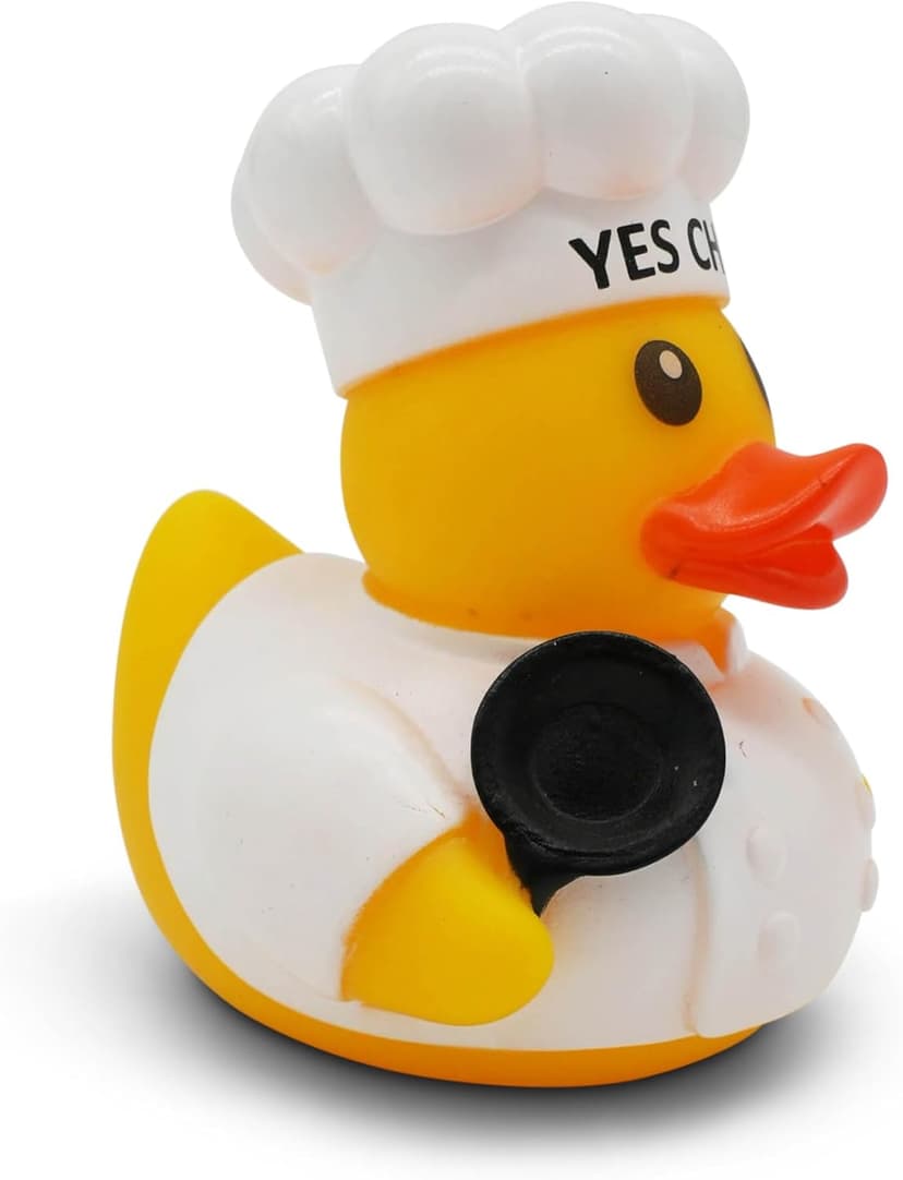 Funny Rubber Duck – Hilarious Decorative Duck for Bathroom, Jeep, Desk, or Gag Gift – Quirky Collectible with Sarcastic Quote – Great Gift for Adults, Coworkers, or Friends-Chef B0FHHWFBFC