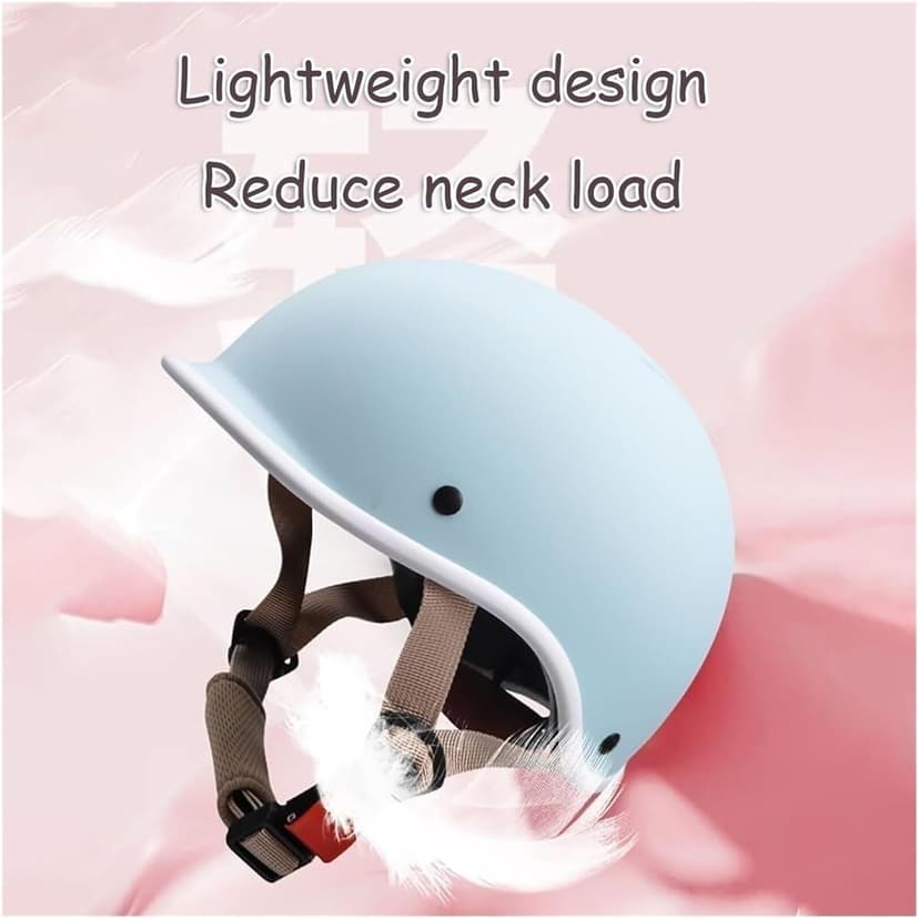 Retro Kids DOT Approved Motorcycle Beanie Helmet,2-8 Ages Low Profile Toddler Boys Girls Open Face Skull Cap ATV Half Helmet for Scooter Moped Dirt-Bike Go-Kart Bicycle