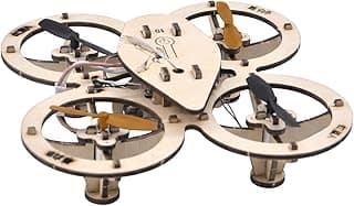 2026 New DIY Wooden RC Drone Kit, Remote Control 3D Building Blocks Quadcopter to Build for Adults, STEM Projects with Gyroscope for Beginners