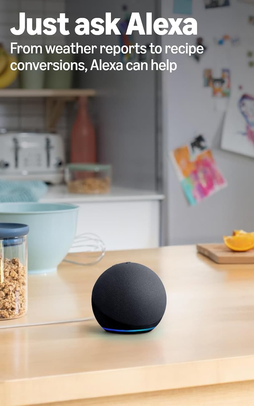 Amazon Echo Dot (newest model) - Vibrant sounding speaker, Designed for Alexa+, Great for bedrooms, dining rooms and offices, Charcoal B09B8V1LZ3