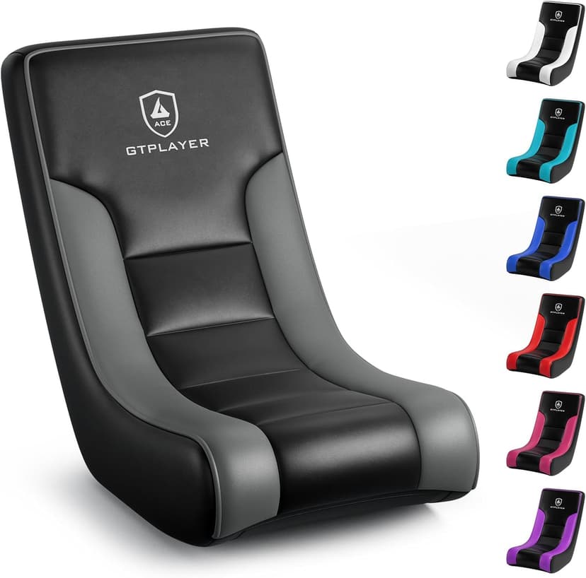 GTPLAYER Floor Rocker Gaming Chair – Adjustable Angle Limiter, Ultra Lightweight Ergonomic Floor Rocking Game Seat for Gaming and Lounging, Black