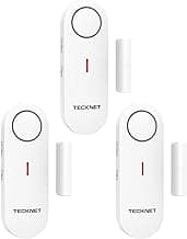 TECKNET Door Alarms for Kids Safety, Window Alarm Pool Alarms Door Alarm for Home Security, 2-in-1 Alarm & Chime, 3-Level Volume Control, Wireless Alarm for House Hotel Cars Sheds Caravans (3 Pack)