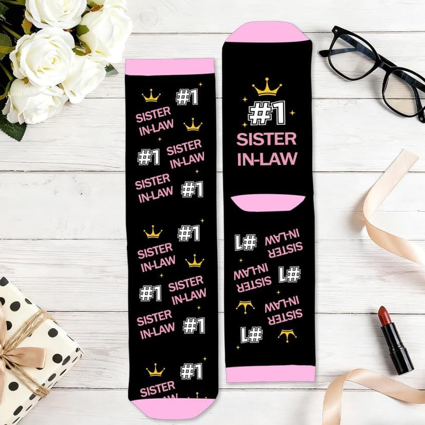 Gifts for Sister-in-Law - Christmas Birthday Mother's Galentines Valentines Day Graduation Mothers Day Sister in Law Gifts,Best Sister-in-Law Gift,Stocking Stuffer,Sister in Law Socks