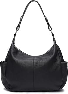 Dulcet Project Genuine Leather Purses for Women Hobo Crossbody Bags Casual Work Shoulder Bag with Adjustable Strap