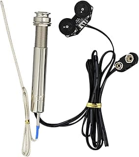 Acoustic Guitar Pickup, Pen Tube Type Undersaddle Active Pickup,Volume Tone Adjustable, With Ceramic Piezoelectric Pickup Rod