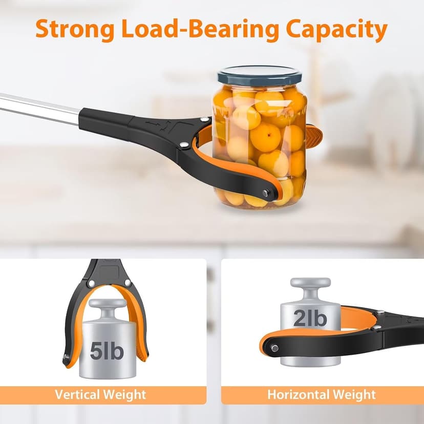 32" Grabber Reacher Tool, 2-Pack Foldable Reacher Grabber Pickup Tool with 360° Rotating Jaw & Magnet, Trash Picker Upper Grabber, Lightweight Grabbers for Seniors Heavy Duty B0CGDM3SCN