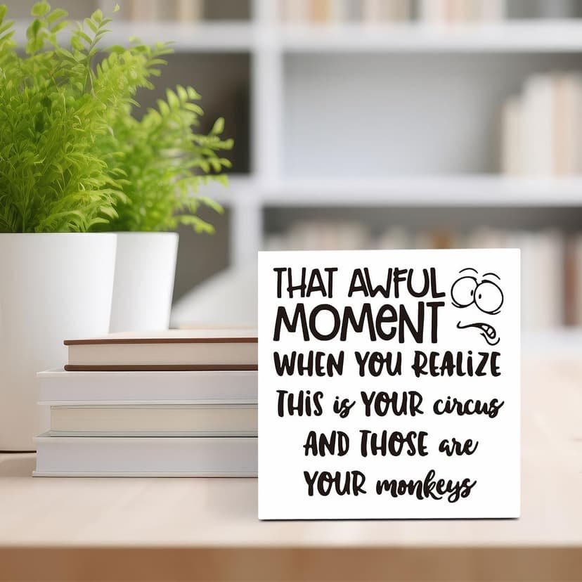 Funny Boss Gifts for Women Men, Gag Gifts Office Sign, Appreciation Gifts for Manager Coworker Employee Decor Funny Home Office Desk Decor Boss Day Gifts 5 X 5 Inch