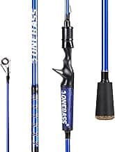 One Bass Fishing Rods,IM7 Graphite Spinning Rod & Casting Rod, 2 Pc Strong Quality Baitcasting Rod with Super Polymer Handle