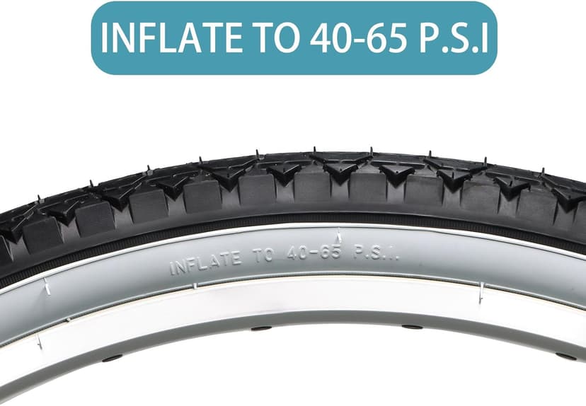 Hycline 26x2.125 Cruiser Bike Tires Set: 2-Pack 26-inch Premium Butyl Rubber High-Performance Folding Replacement Bicycle Tires for Beach Cruiser and Urban Commuting Bicycle