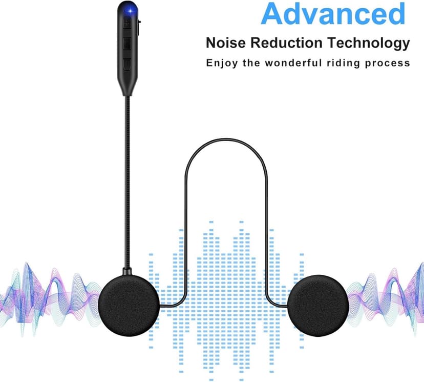 Motorcycle Helmet Bluetooth Headset Speakers with Good Sound,Loud,50 Hours Use,Large Button for Gloves,Fast and Stable Connection,Answer Automatically,Voice Assistant,IPX7 Waterproof,Easy Install