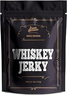Whiskey Jerky - Sweet & Smoky Maple Bourbon Beef Jerky with Exotic and Bold Whiskey Flavor. Gourmet Snack Gift for Men, Whiskey Fans, & Jerky Aficionados B0FCHQX4ZY