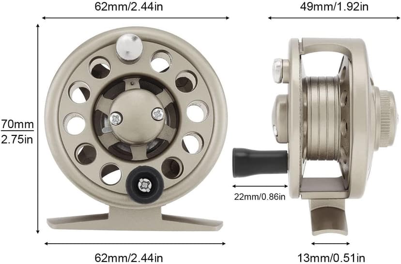 OriGlam Fly Fishing Reel Fishing Wheel, Fly Ice Fishing Reel Spinning Fishing Reels, Powerful Lightweight Spinning Reels for Freshwater Saltwater