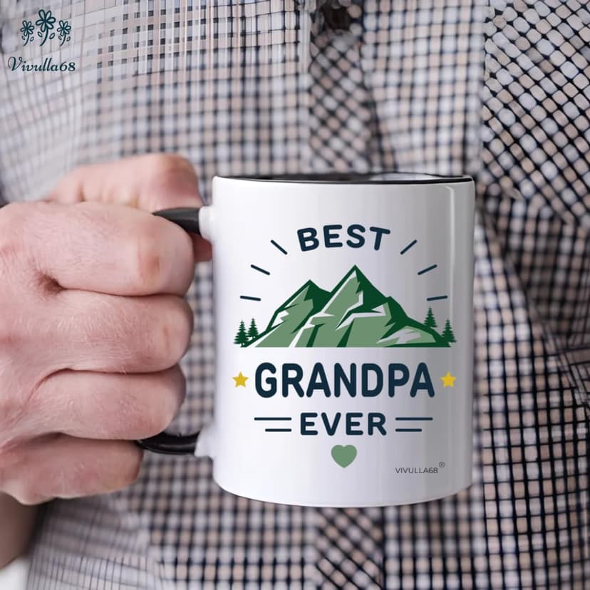Vivulla68 Christmas Gifts For Grandparents Mug Set 11Oz, Best Grandparents Ever Gifts, Present for Grandma Grandpa Cups, Gift Ideas From Grandkids, Grandchildren, Baby Reveal for Nana Papa