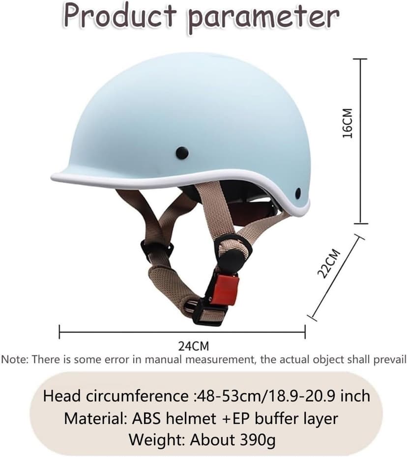Retro Kids DOT Approved Motorcycle Beanie Helmet,2-8 Ages Low Profile Toddler Boys Girls Open Face Skull Cap ATV Half Helmet for Scooter Moped Dirt-Bike Go-Kart Bicycle