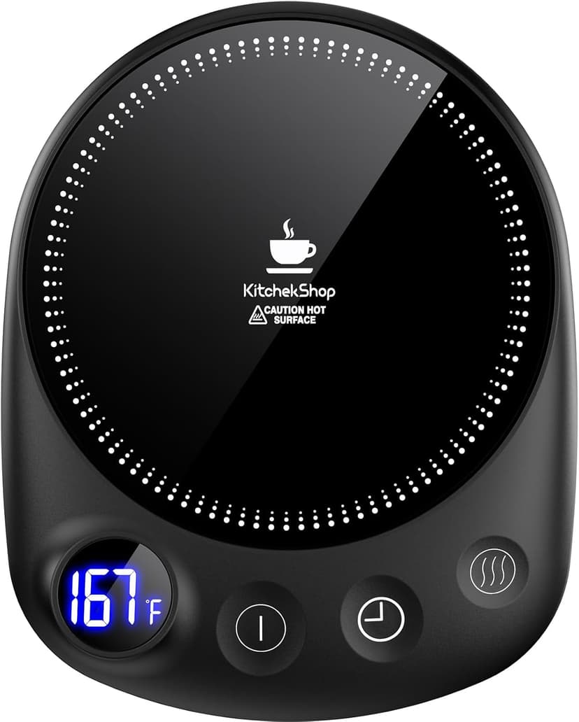 Coffee Mug Warmer-Fastest Heating & Highest Temperature, Coffee Cup Warmer for Desk Auto Shut Off, 4 Temp Settings & 1-12H Timer, Smart Electric Mug & Candle Warmer for Coffee, Tea (Black) B0CC8DS2S5