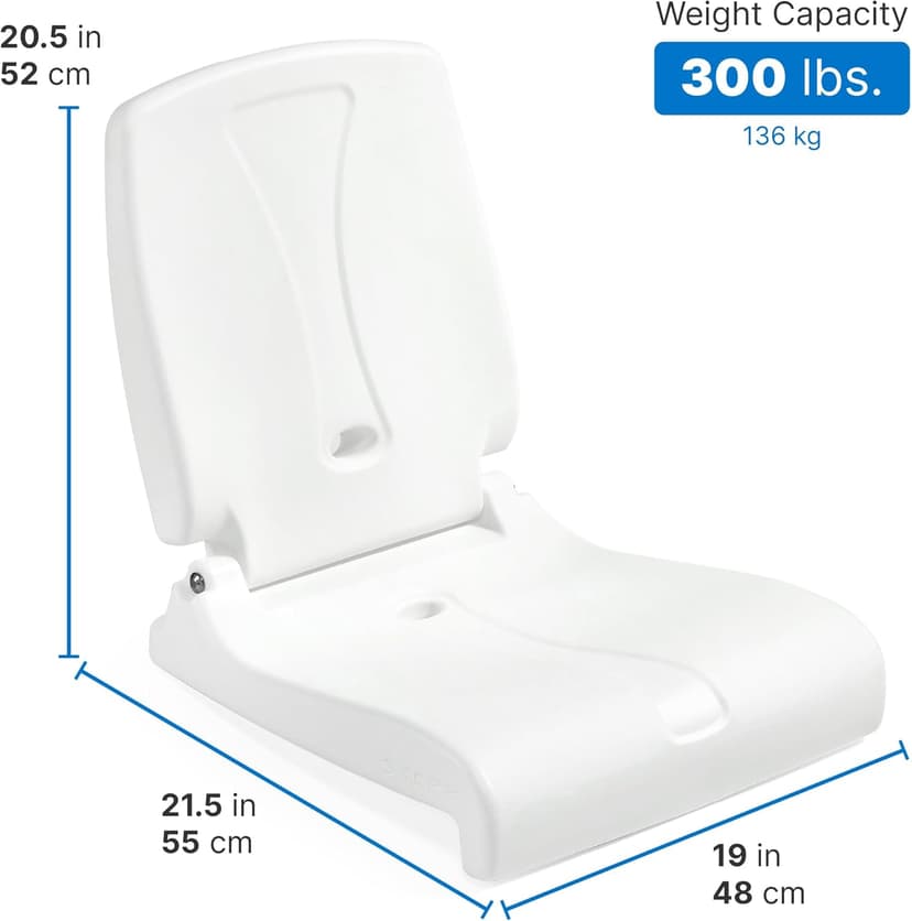 Step2 Foldable Adult Flip Seat, Portable Outdoor Chair for Poolside, Tailgating, Camping, Picnic Chair, Provides Back Support When Sitting on Ground, White