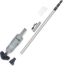 Intex Handheld Pool Vacuum Cleaner Rechargeable 94 Inch Telescoping Shaft and 2 Interchangeable Brush Heads for Above Ground Swimming Pool and Spa