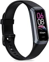 Fitness Tracker with 24/7Heart Rate, Blood Pressure, Sleep Tracking, Calorie, Activity Tracker with 1.1" AMOLED Color Screen, Waterproof Step Tracker for Android iPhones Women Men