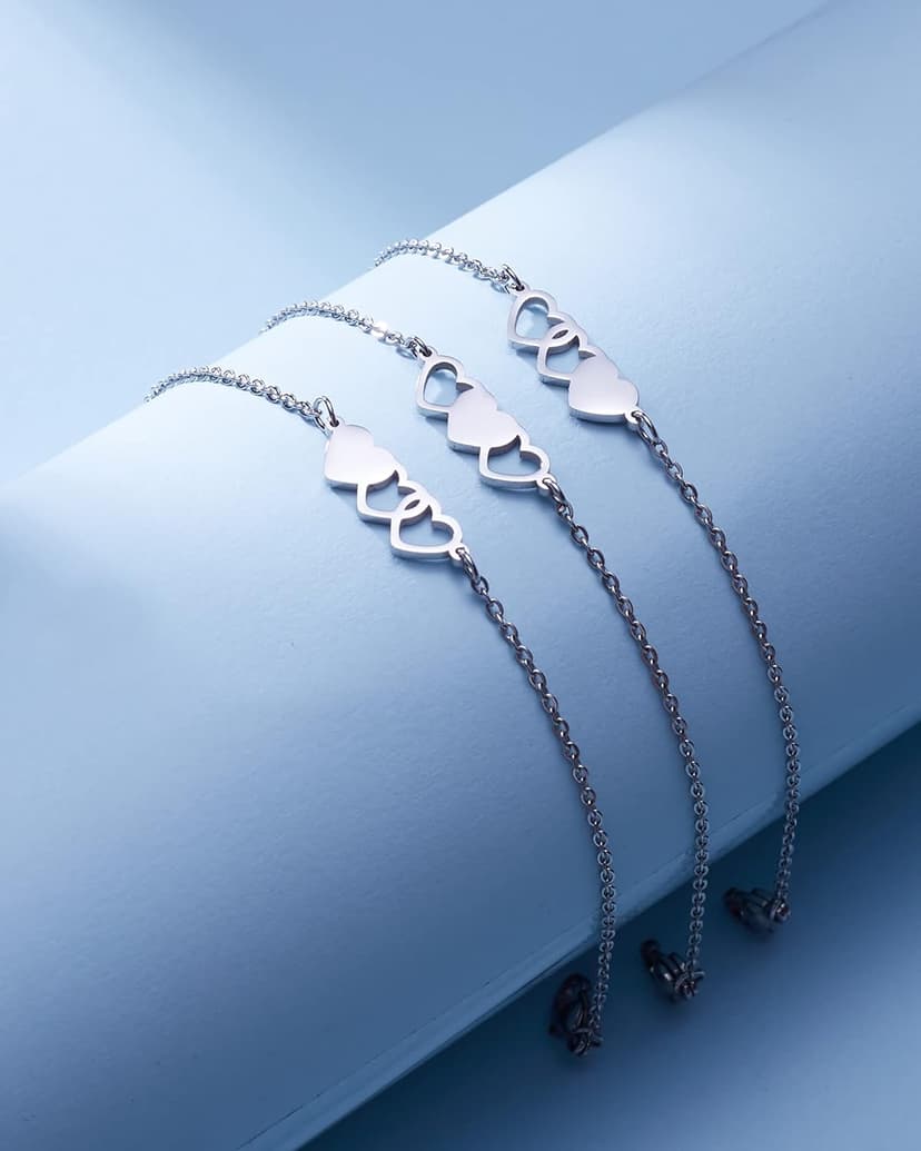 HOFOYA Sisters Best Friends Forever Matching BFF Necklace Set for 2 3 4,Mom Daughter Necklaces,Friendship Necklace,Christmas Birthday Gift for Women Teens BFF Sister.