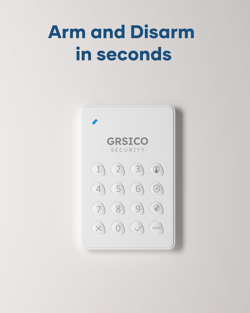 9-Piece Home Security System, WiFi Wireless Alarm System, 120dB Siren Alert, DIY Smart Security System for House and Apartment, Smart Life App Control, No Monthly Fee, 2.4GHz WiFi