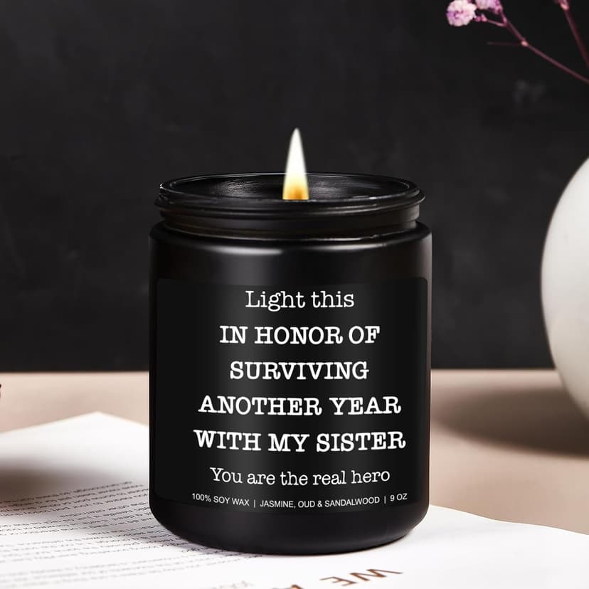 Funny Scented Candle - Brother in Law Gifts, Christmas, Stocking Stuffers, Birthday, Cool Gifts for Brother in Law, Best BIL - 9 oz Jar Candle, Soy Wax