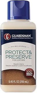 Guardsman Protect & Preserve Leather Protector for Leather Furniture & Car Interiors | Small Leather Goods and Leather Shoe Cleaner, 8.4 Fluid Ounces