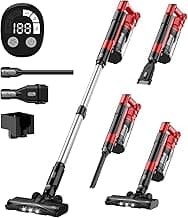 350W Cordless Vacuum Cleaner for Milwaukee M18 Battery, 35kPa Brushless Lightweight Stick Vacuum with 3 Mode Suction, 6 in 1 Stick Vacuum Cleaner with HEPA for Floor, Carpet, Car, Battery Not Included