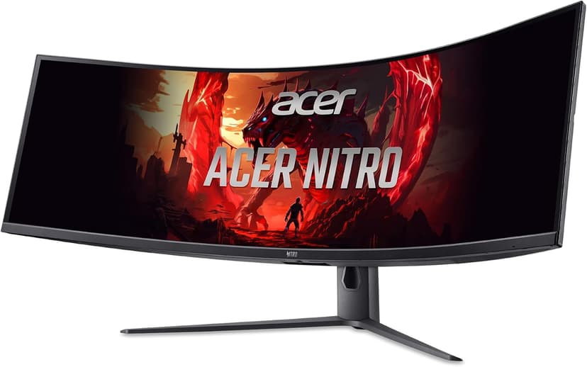 Acer Nitro 49” Gaming Monitor | UltraWide DQHD 5120 x 1440 | 1000R 32:9 Curved | AMD FreeSync | Up to 120Hz Refresh Rate | 3ms (G to G) | 1 x Display Port 1.4 & 2 x HDMI 2.0 Ports | EI491CUR J0biiphx