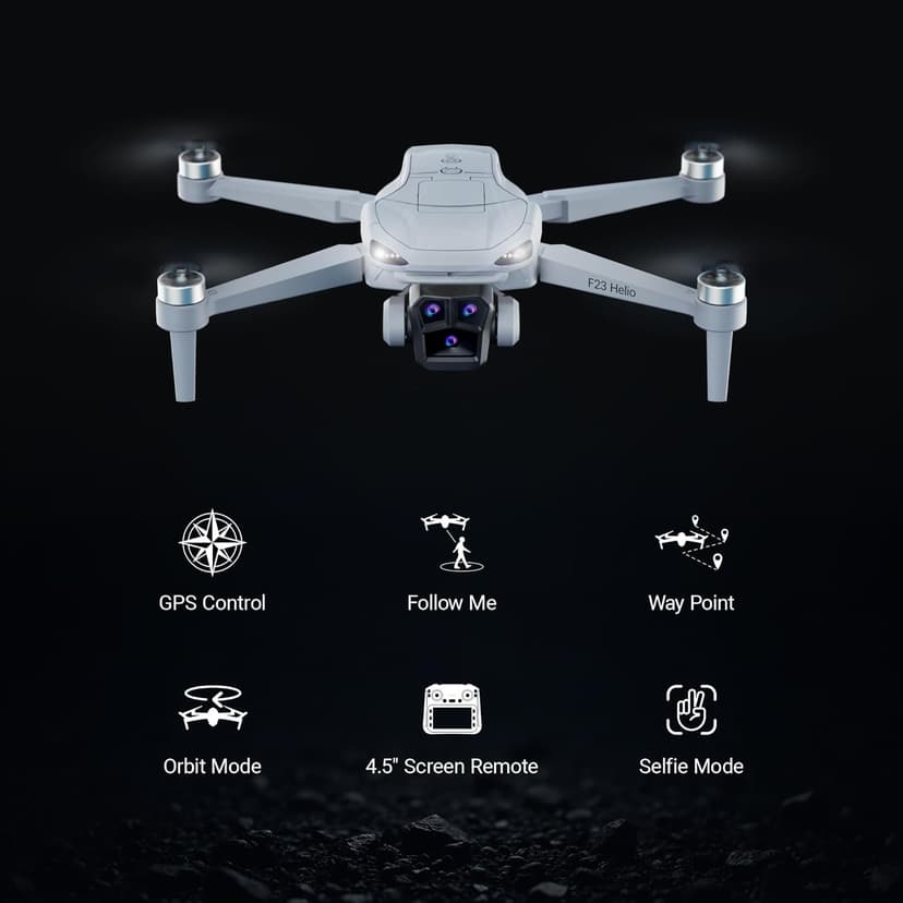 Contixo F23 GPS Drone With Camera, 46 Min Flight Time, 4.5" Screen Remote, Follow Me, Waypoints, 5GHz FPV Transmission, Return to Home, Hand Gestures, Orbit Mode Foldable Drones For Teens & Adults