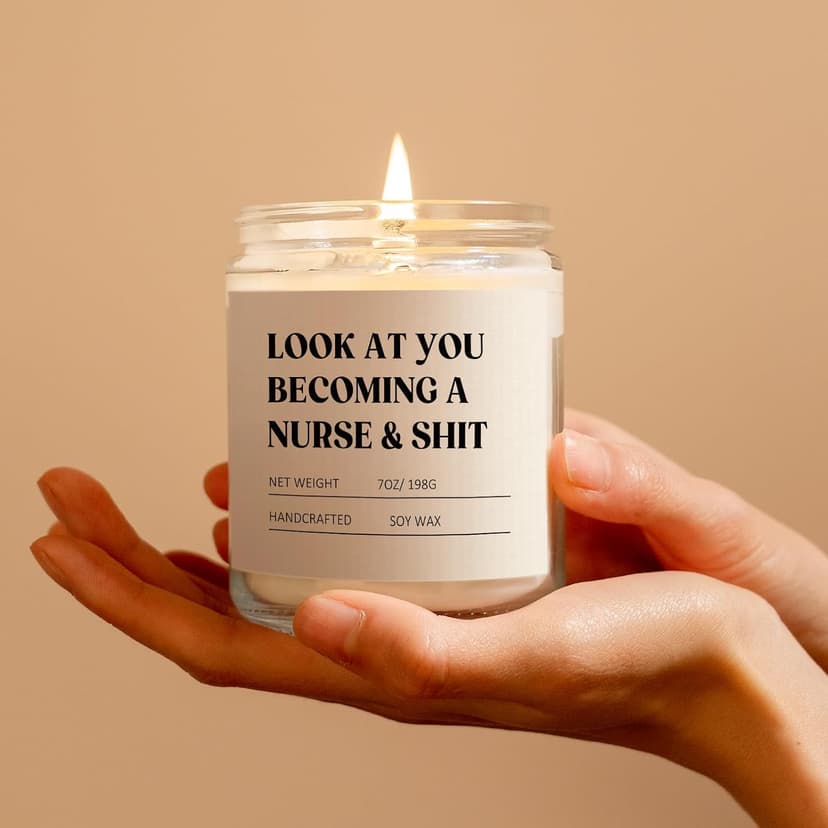 Cool Appreciation/Graduation/Birthday/LPN RN Gifts for Nurses, Nursing Student Gift, Future/New Grad, Nurses Week/Day Gifts Craftique Nurse Gifts for Women Men- Funny Nurse Candle, Nursing School B0DF7HN9CX