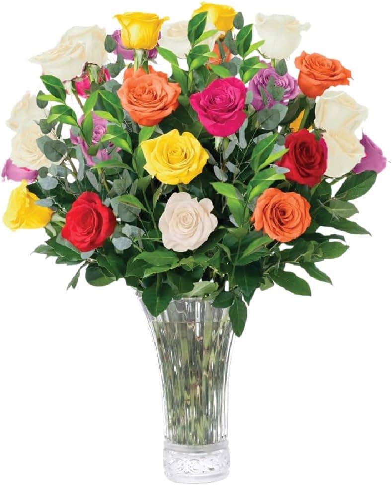 Aquarossa Farms – Flowers for Delivery, Fresh Flowers Bouquet, Handpicked from the Farm, Gift for Birthday, Anniversary, or Just Because – 24 Fresh Roses