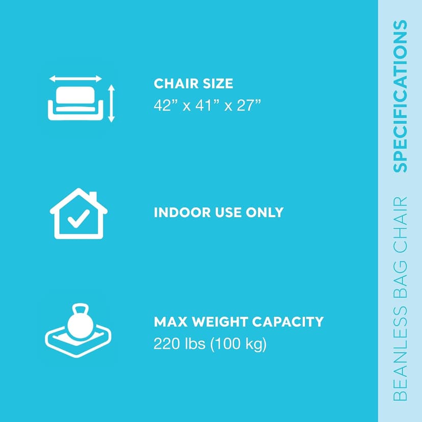 Intex 6 Pack Inflatable Beanless Bag Chair, Portable Blowup Lounge Seating, Gray