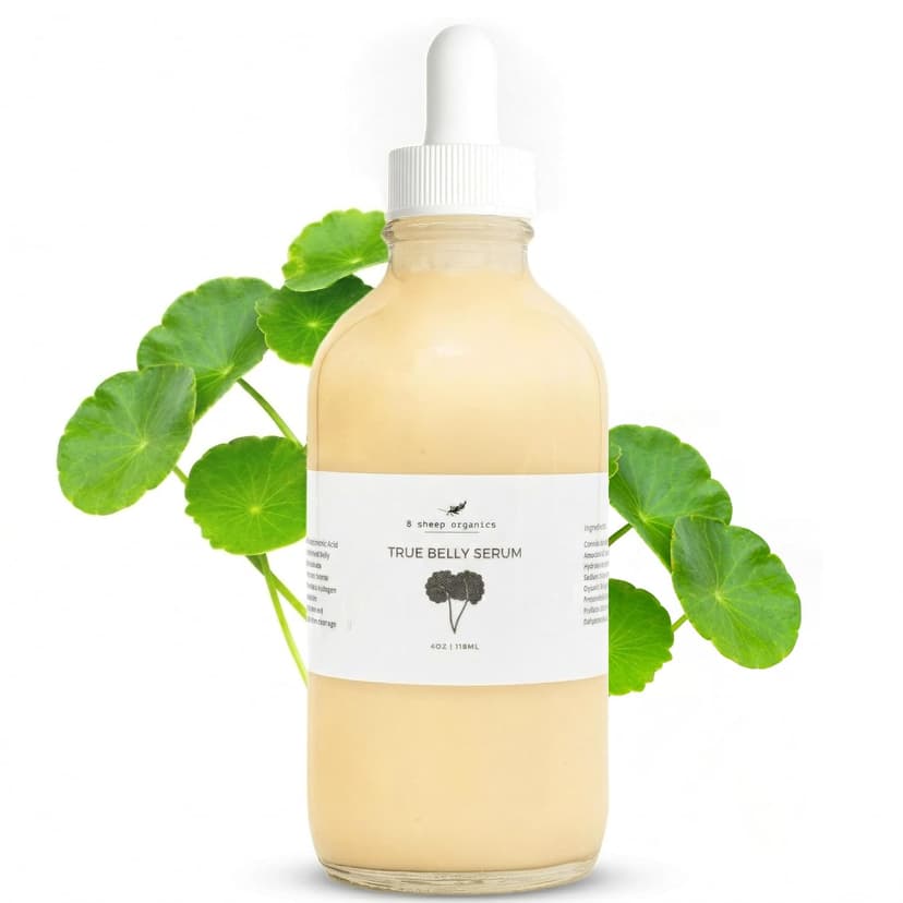 Triple-Weighted Hyaluronic Acid, Centella Asiatica, Supports Hydration & Skin Elasticity, Made in USA in Small Batches 8 Sheep True Belly Serum, Pregnancy-Safe Belly Oil, 4 FL OZ B0FVG9NS7G