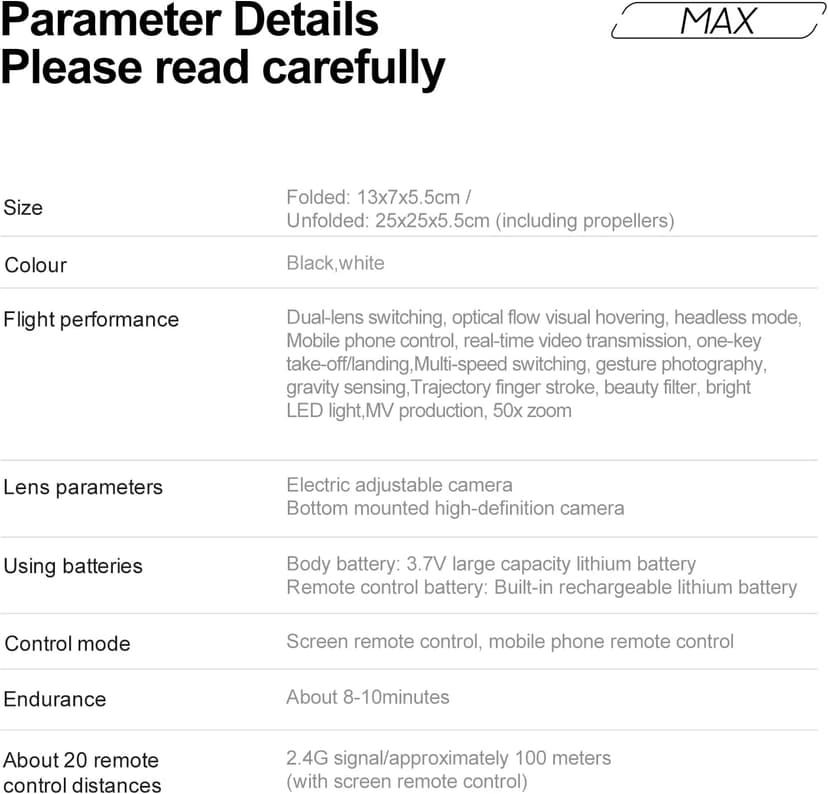 ikaufen E88 Drone with Built-in screen control, Camera for Adults RC Drone With 720P HD Dual Camera WiFi FPV Foldable Quadcopter Aircraft +1 Battery (E88 Dual camera Black)