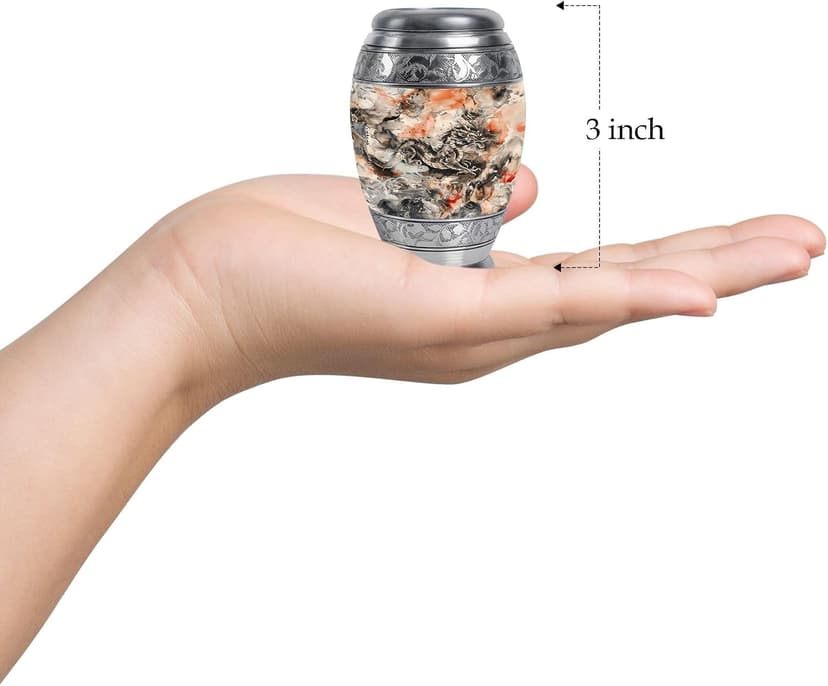 Dragon Urn, Small Urns for Human Ashes Women - 3 Inch - Ashes Keepsake for Burial Urn - Pack of 1 B0D8BPHF5G