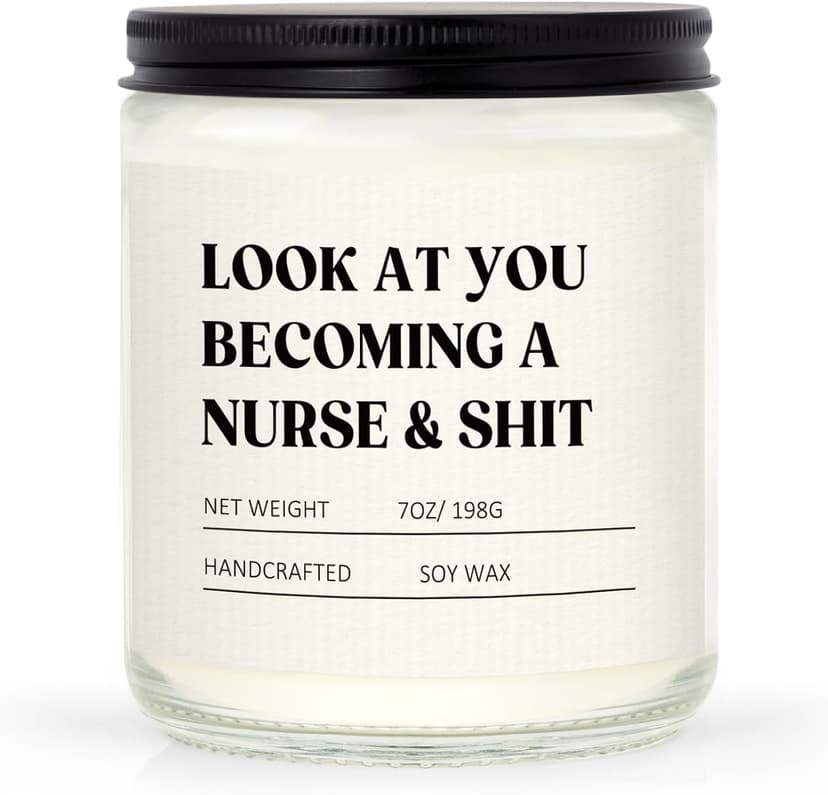 Cool Appreciation/Graduation/Birthday/LPN RN Gifts for Nurses, Nursing Student Gift, Future/New Grad, Nurses Week/Day Gifts Craftique Nurse Gifts for Women Men- Funny Nurse Candle, Nursing School B0DF7HN9CX