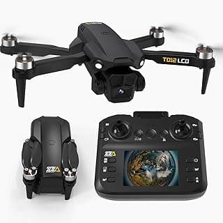 Drone with Camera for Adults 4K LCD Screen RC FPV Drone with Brushless Motor Live Video UHD, Drones for Adult Foldable Mini Quadcopter for Beginner 360° Flips, Support 32G SD Card MAX Under 250g Gifts
