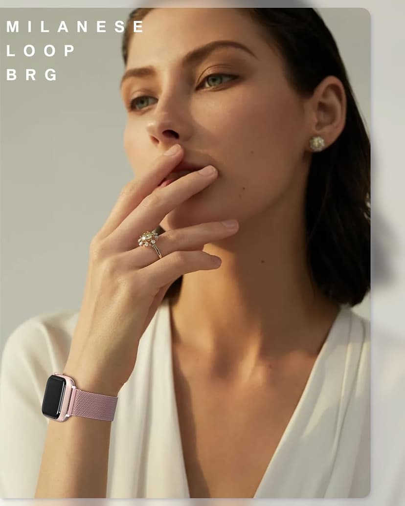 Original Stainless Steel Milanese Loop Compatible with Apple Watch Band 38mm 40mm 41mm 42mm 44mm 45mm 46mm 49mm, Magnetic Clasp Band for iWatch Series 11 10 9 8 7 6 5 4, SE 3 2 1 Ultra3 2, Women & Men