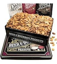 Snack Box Gift Basket, Birthday Gift for Men, Food Care Package, Unique Tins of Assorted Nuts, Snacks in Stunning Case - Treat for Men, Women, Dad, Friends, Family
